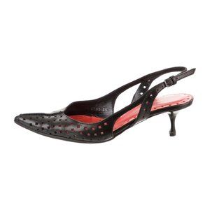 YVES SAINT LAURENT Leather Slingback Pumps